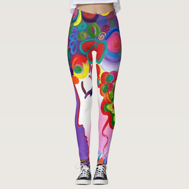 Legging Caneleiras de cora inspiradas máximas da beleza de (Frente)