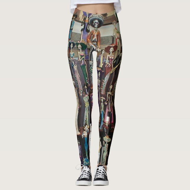 Legging Caneleiras de Día de Muertos (dia do morto) (Frente)
