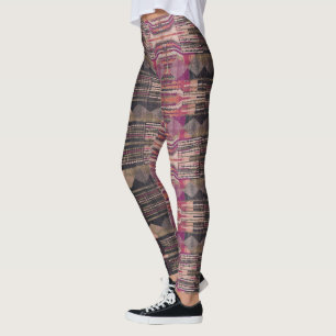 Legging Caneleiras de HAMbyWG - azeitona cor-de-rosa preta