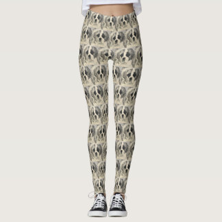 Legging Caneleiras de St Bernard do amor de filhote de
