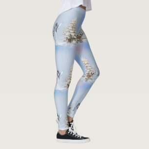 Legging Caneleiras do anjo da neve do inverno