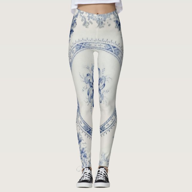 Legging Caneleiras do azul de Victoria (Frente)