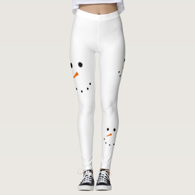 Legging Caneleiras do boneco de neve (Frente)