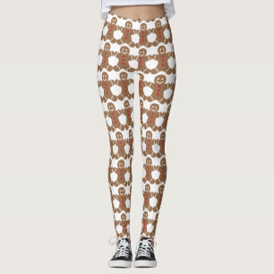 Legging Caneleiras do branco do homem de pão-de-espécie