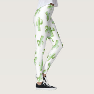 Legging Caneleiras do cacto da aguarela