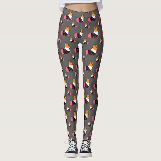 Legging Caneleiras do Corgi da enfermeira (Frente)