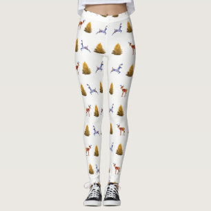 Legging Caneleiras do costume do humor do Natal