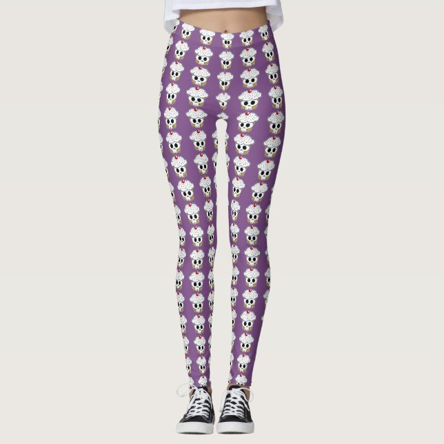 LEGGING CANELEIRAS DO CRÂNIO CUPPYCAKE!! (Frente)
