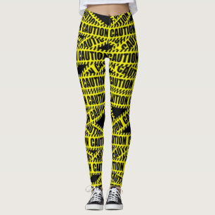 Legging Caneleiras do design da fita do cuidado
