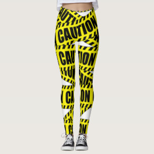 Legging Caneleiras do design da fita do cuidado