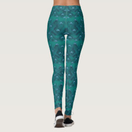 Legging Caneleiras do design do golfinho