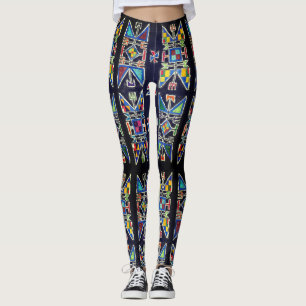 Legging Caneleiras do design geométrico de Sioux