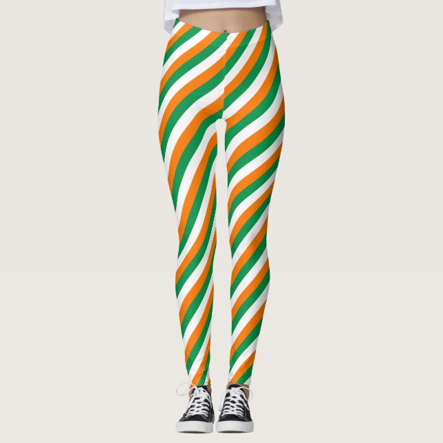 Legging Caneleiras do Dia de São Patrício com cores (Frente)
