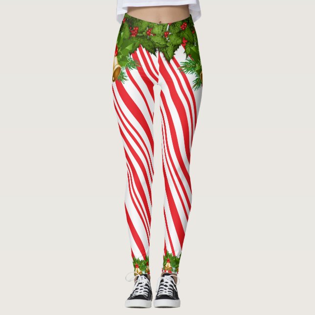 Legging Caneleiras do duende do Natal (Frente)