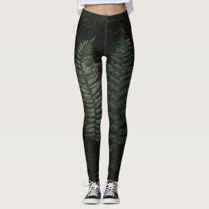 Legging Caneleiras do estudo da samambaia