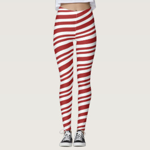 Legging Caneleiras do feriado do bastão de doces do Natal