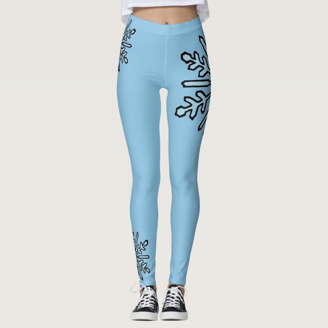 Legging Caneleiras do floco de neve (Frente)