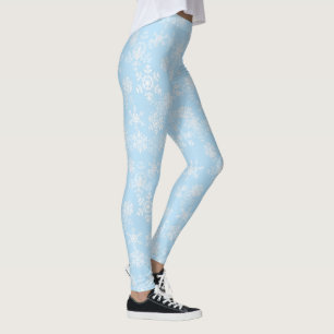 Legging Caneleiras do floco de neve do feriado das