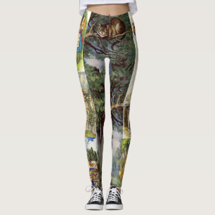 Legging Caneleiras do gato de Cheshire