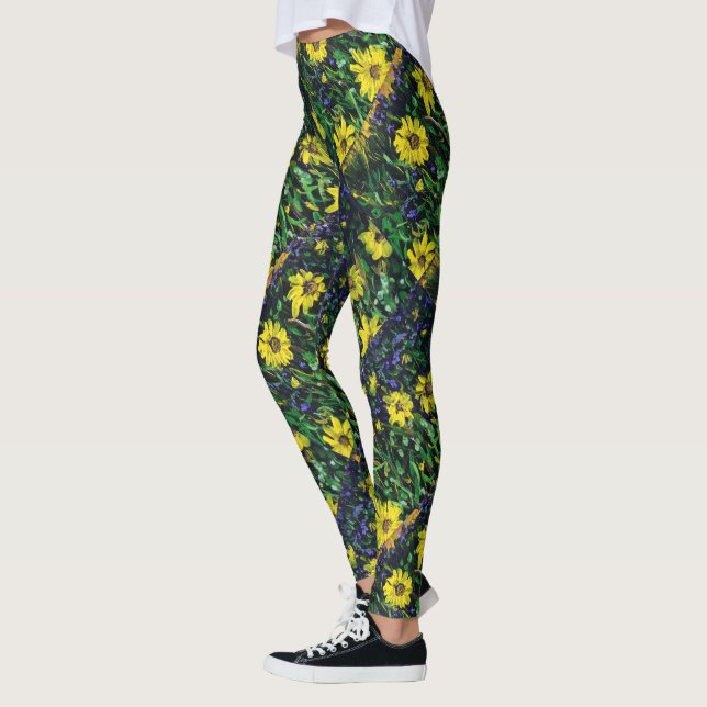 Legging Caneleiras do girassol (Esquerda)