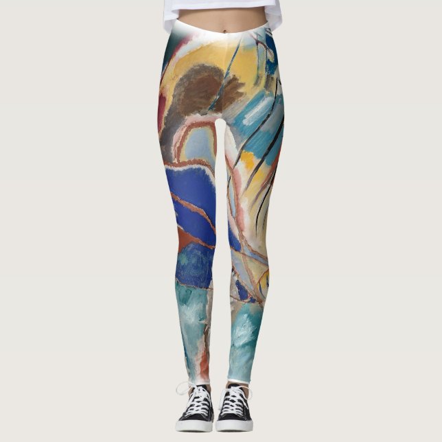 Legging Caneleiras do impressão de Kandinski (Frente)