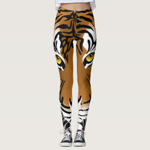 Legging Caneleiras do impressão do tigre