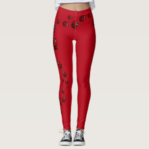 Legging Caneleiras do inseto da joaninha das caneleiras do