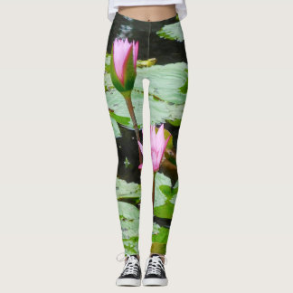 Legging Caneleiras do lírio de água