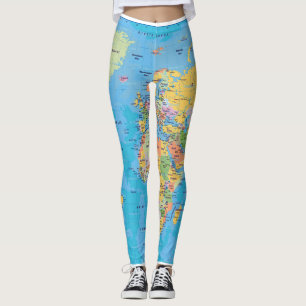 LEGGING CANELEIRAS DO MAPA DO MUNDO
