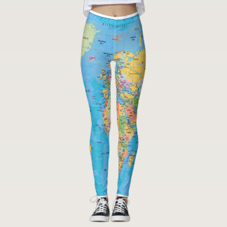 LEGGING CANELEIRAS DO MAPA DO MUNDO