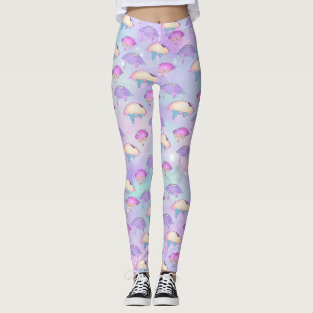 Legging Caneleiras do pastel de Ahegao (Frente)