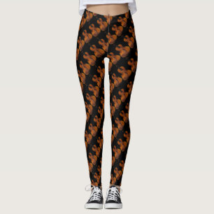 Legging Caneleiras do preto do abstrato da música do