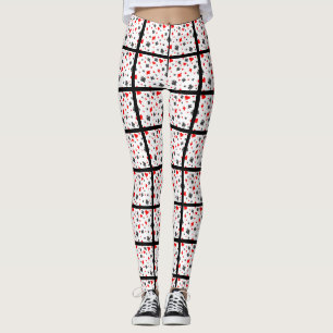 Legging Caneleiras do preto do terno do cartão