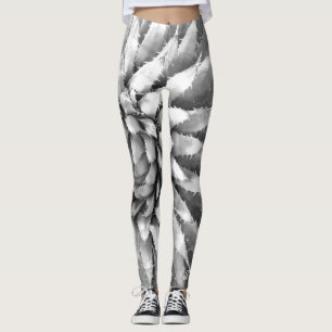 Legging Caneleiras do sudoeste, agave w/Name preto e