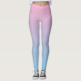 Legging Caneleiras do teste padrão da sereia de Kawaii