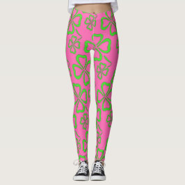 Legging Caneleiras do trevo do dia de St Patrick