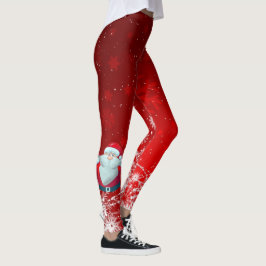 Legging Caneleiras do vermelho do papai noel