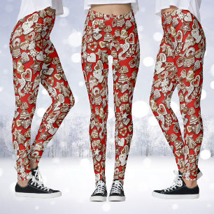 Legging Caneleiras dos biscoitos do pão-de-espécie do