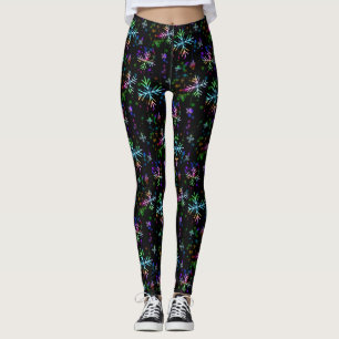 Legging Caneleiras dos flocos de neve do Natal