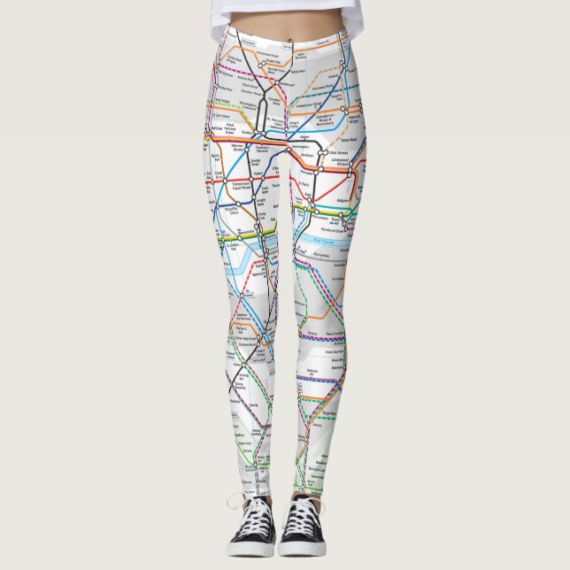 Legging Caneleiras dos tubos de Londres (Frente)
