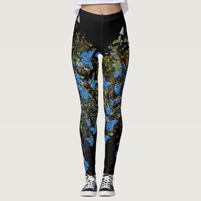 Legging Caneleiras dos vegetarianos da fritada do Stir (Frente)