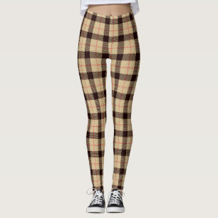 Legging Caneleiras elegantes da xadrez
