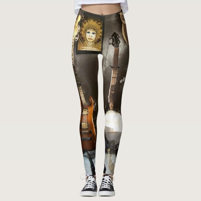 Legging Caneleiras engraçadas com imagem envolvida da (Frente)