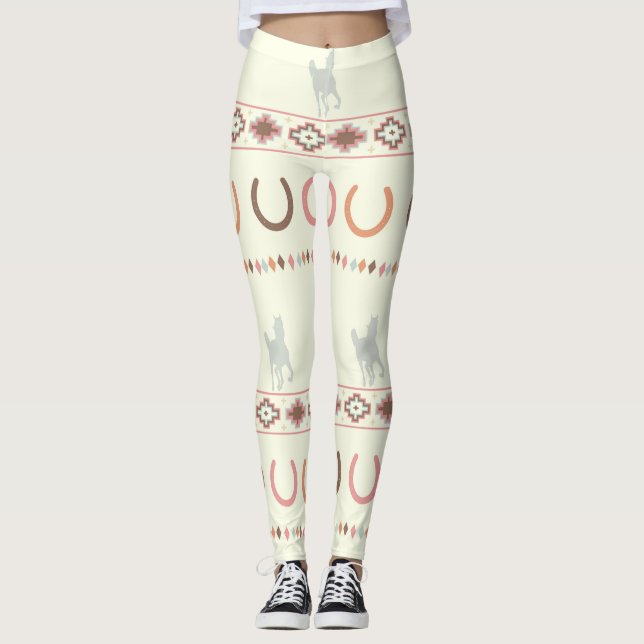 Legging caneleiras equestres do tribo (Frente)