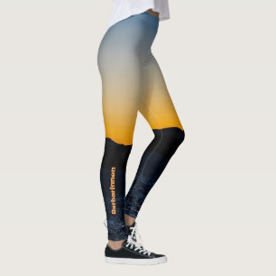 Legging Caneleiras escocesas do nascer do sol das ilhas