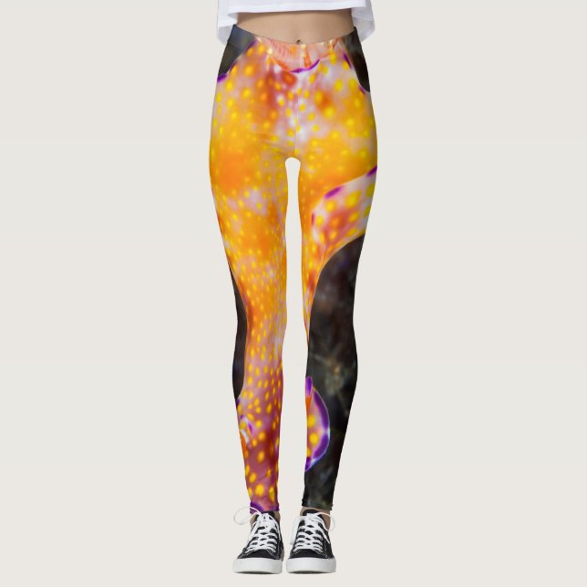 Legging Caneleiras esplêndidas de Nudibranch (Frente)