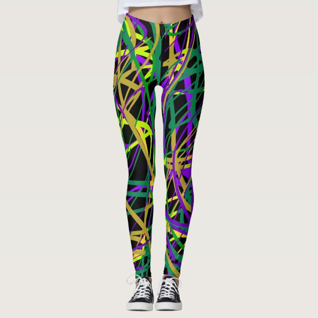 Legging Caneleiras estranhas da pintura (Frente)