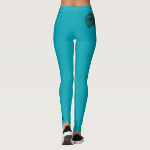 Legging Caneleiras feitas sob encomenda azuis, cerceta