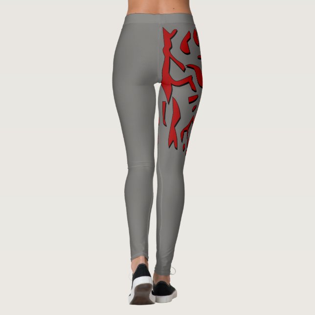 Legging Caneleiras ferozes do tigre (Verso)