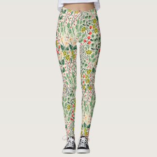 Legging Caneleiras florais da ioga